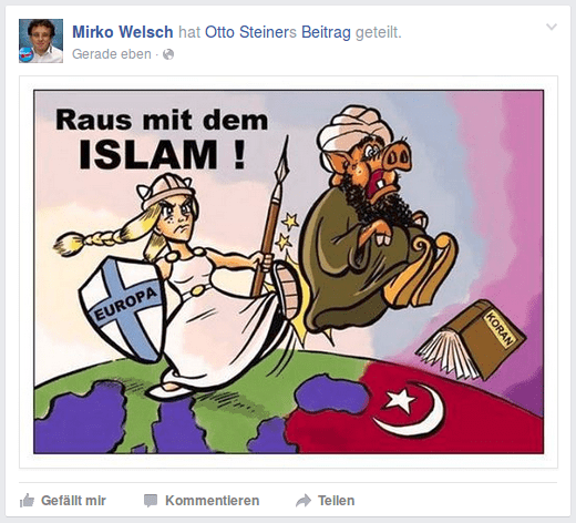 Quelle: Facebookprofil Mirko Welsch - 22.03.2016 - 18:46 Uhr